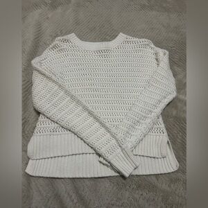 Aeropostale Cream Knit Crew Neck Sweater